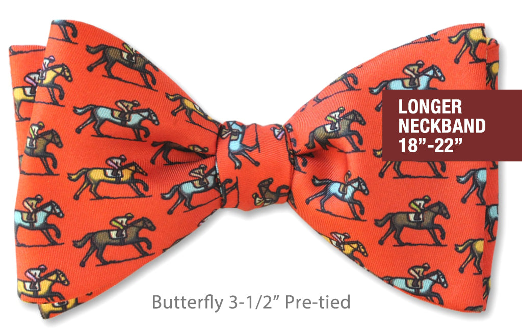 Trifecta Red Butterfly 3-1/2" Pre-tied 18-22"