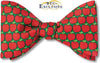bow ties apples orchard american made red green silk
