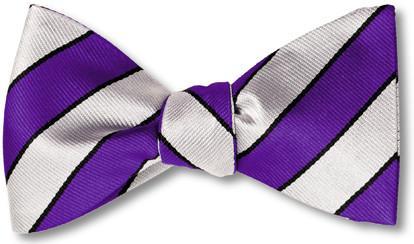 bow ties american made purple stripes