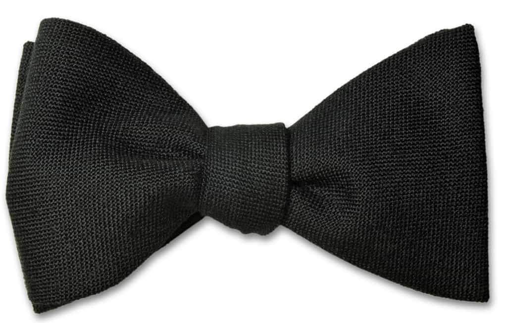 Black Wool Pre-tied