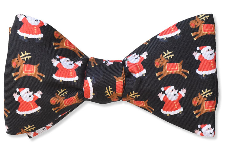 Blitzen Reindeer Holiday Black Bow Tie American Made
