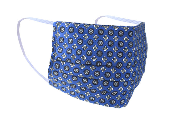 Blue Floret Washable Cotton Face Mask