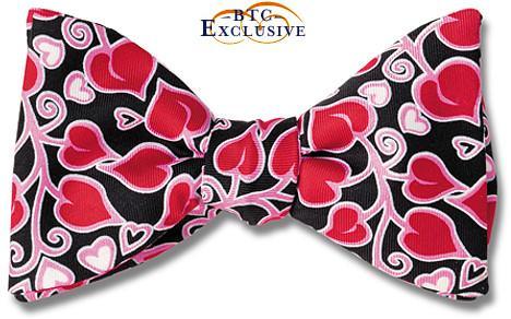 Heart Bow Tie Bordeaux