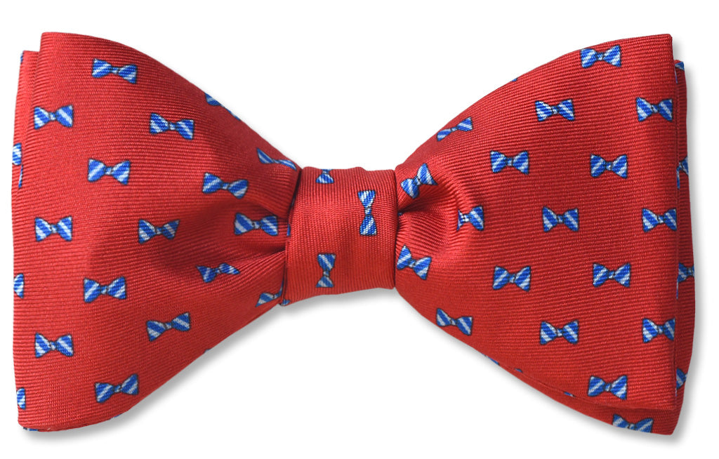 Bow on Bow Red Bow Tie