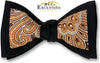 bow ties paisley black brown silk american made