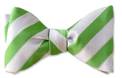 Candy Cane Stripe bow tie in mint green and white