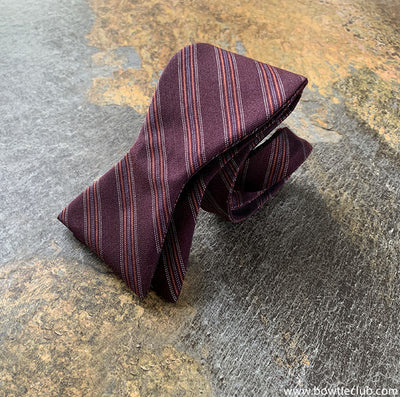 American Made Maroon woven blend bow tie