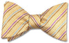 bow tie american made stripes yellow silk