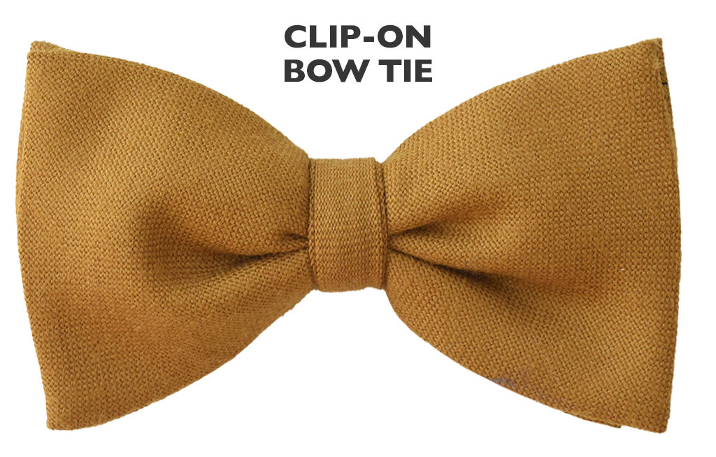 yellow clip on bow tie