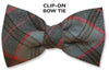 Stewart Old Weathered Wool Tartan Clip on Bow Tie
