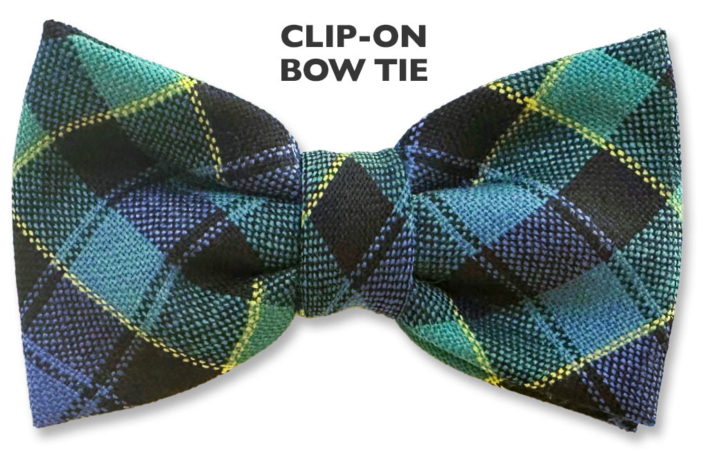 Mowat Wool Tartan Plaid Clip-on Bow Tie