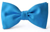 Adult premium silk clip-on bow ties sky blue.