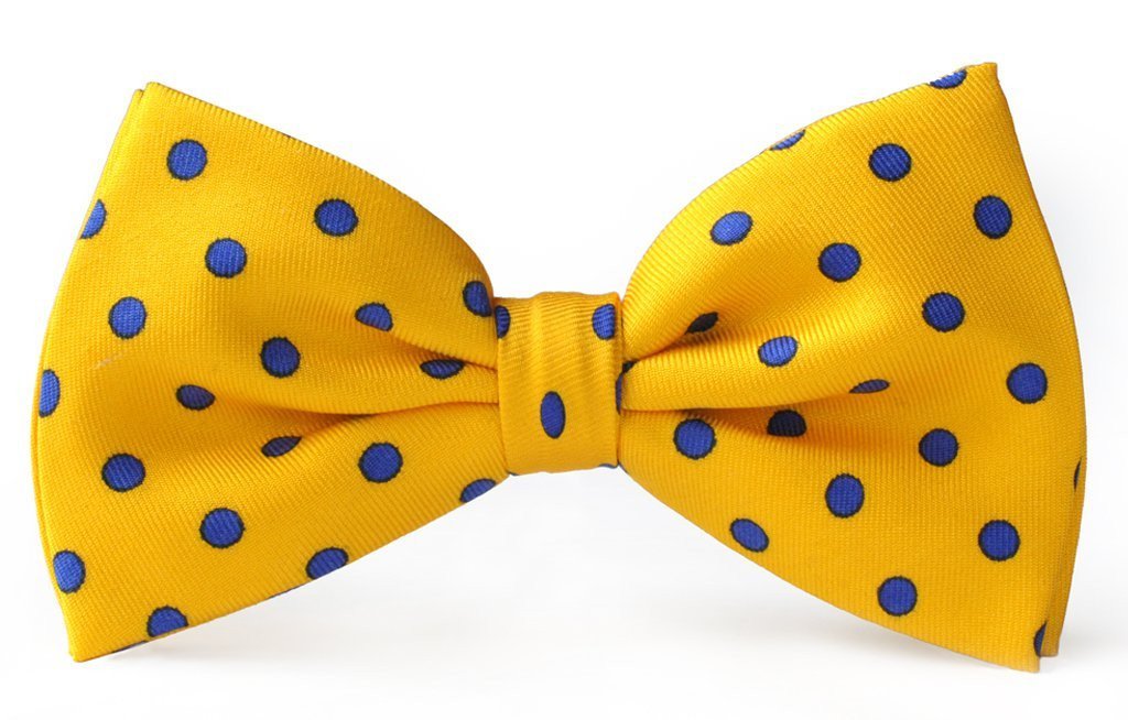 Clip-on Yellow Polka Dots Bow Ties 057