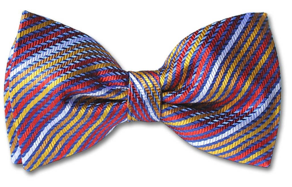 Stripes Clip-on Bow Tie