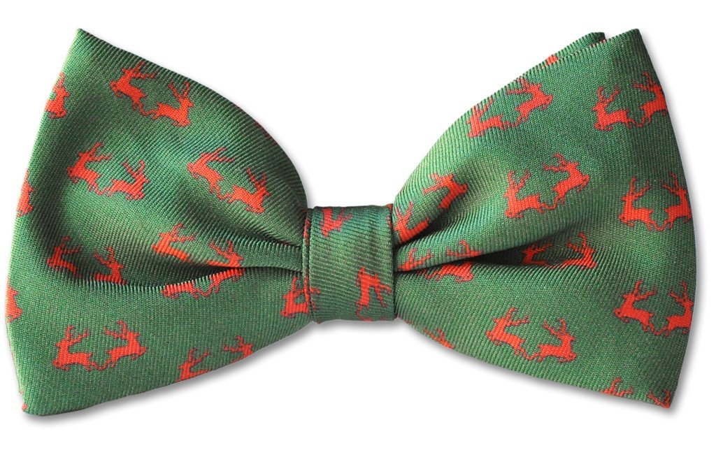 Christmas Reindeer Clip-on Bow Tie
