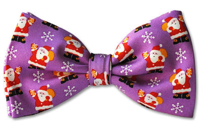 Christmas Santa Gifts Clip-on Bow Tie