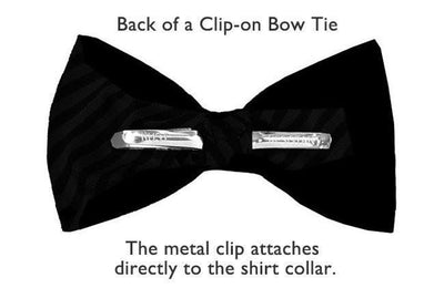 Kids Blue Silk Clip-on Bow Ties