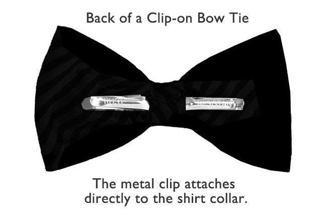 Kids Blue Silk Clip-on Bow Ties
