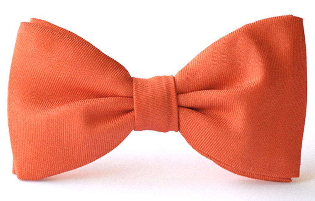 Adult premium silk coral clip-on bow ties.