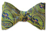 Green Paisley Holiday bow tie