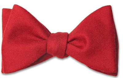 Crimson Wool Bow Ties