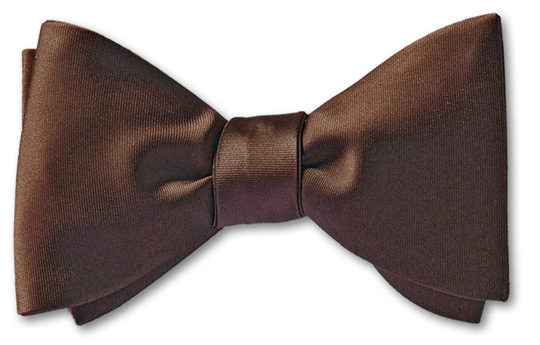 Dark Brown Satin Bow Tie