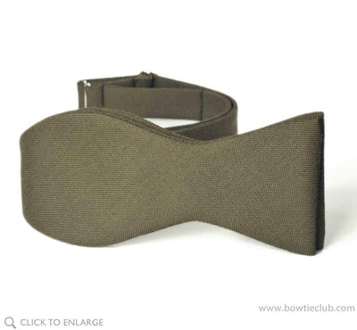 Deep Olive Green Wool Bow