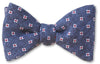 Delft blue and White wool bow tie Made in America