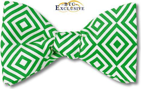 Geometric Green Bow Tie
