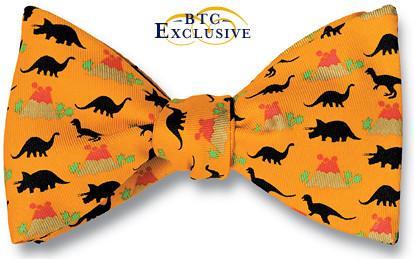 bow ties dinosaurs trex american made orange
