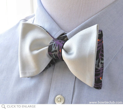 reversible bow tie on shirt