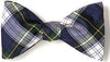 green tartan plaid bow tie