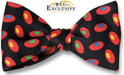 bow ties designer american made black silk ovals