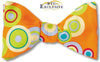 bow ties designer american made orange silk circles