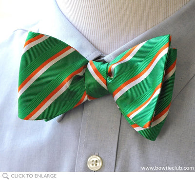 emerald green bow tie on shirt