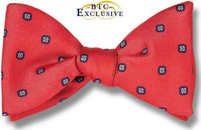 bow ties designer american made red silk florets
