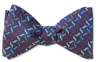 Fabyan Whirligig Navy woven bow tie