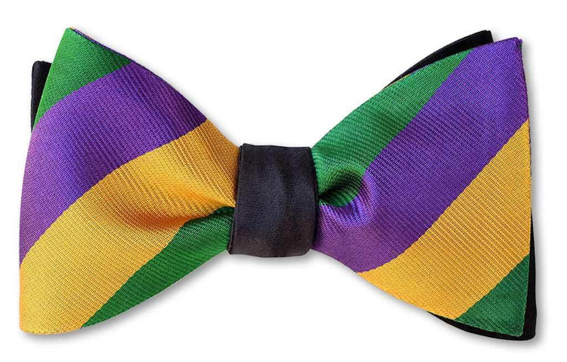 Flambeaux Mardi Gras Reversible Bow Tie