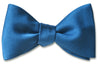 French Blue Satin Bow Tie