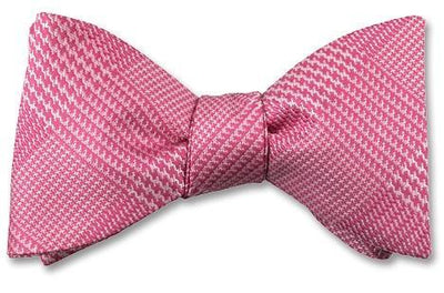 Pink Glen Plaid Silk Bow Tie