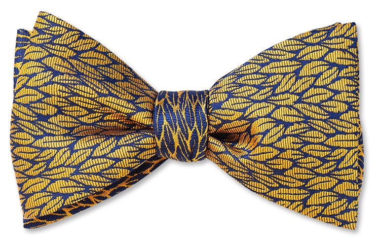 Golden Laurel Reversible Bow Tie