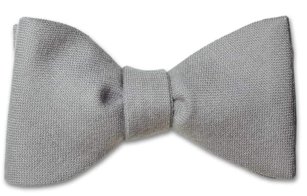 Grey Wool Bow Tie