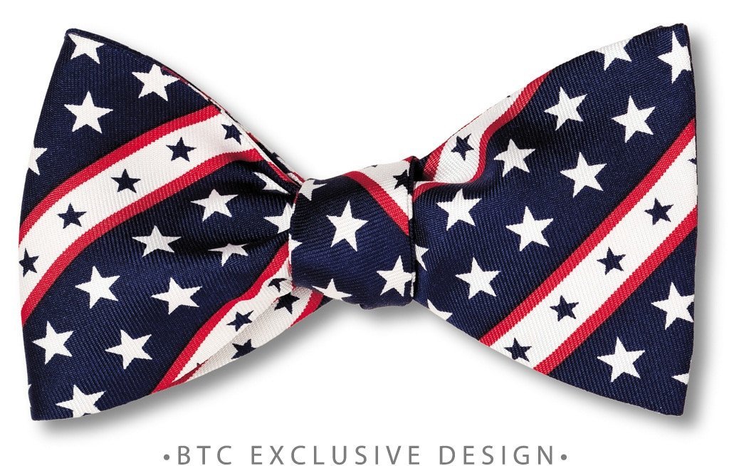 American Flag Patriotic Bow Tie