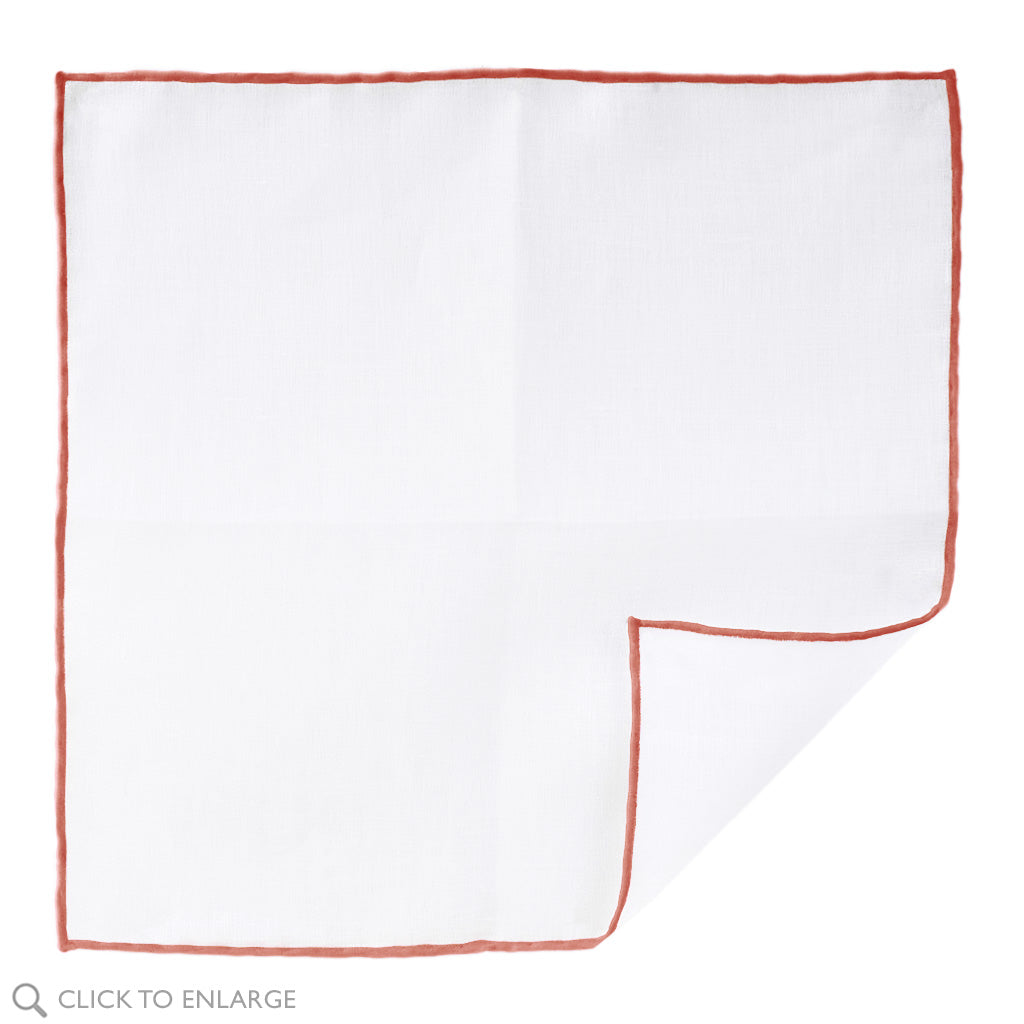 Linen Terra Cotta Pocket Square