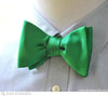 Kelly Green Satin Bow Tie