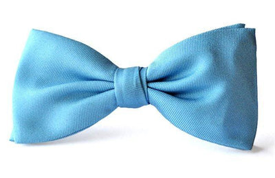 Bow Ties Kids Boys Light Blue Silk Clip-on