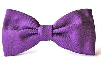 Bow Ties Kids Boys Purple Silk Clip-on Wedding