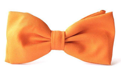 Bow Ties Kids Boys Orange Tangerine Silk Clip-on
