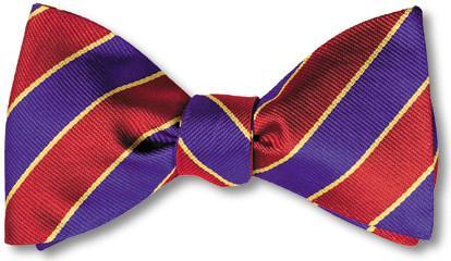 bow ties american made red purple stripes