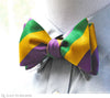 mardi gras bow tie on shirt